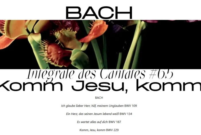 Coolturalia - Bach – Complete Cantatas No. 65: Komm Jesu, komm