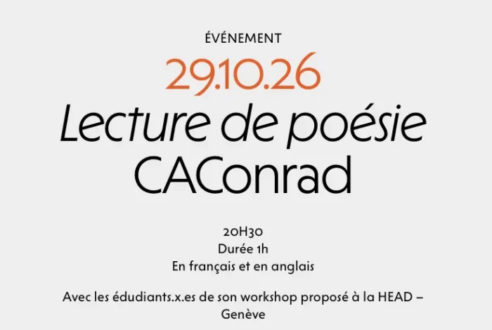 Coolturalia - Poetry Reading - CAConrad